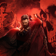Doctor Strange stands in between Ash Williams of Army of Darkness and the skull on the poster for for Evil Dead 2